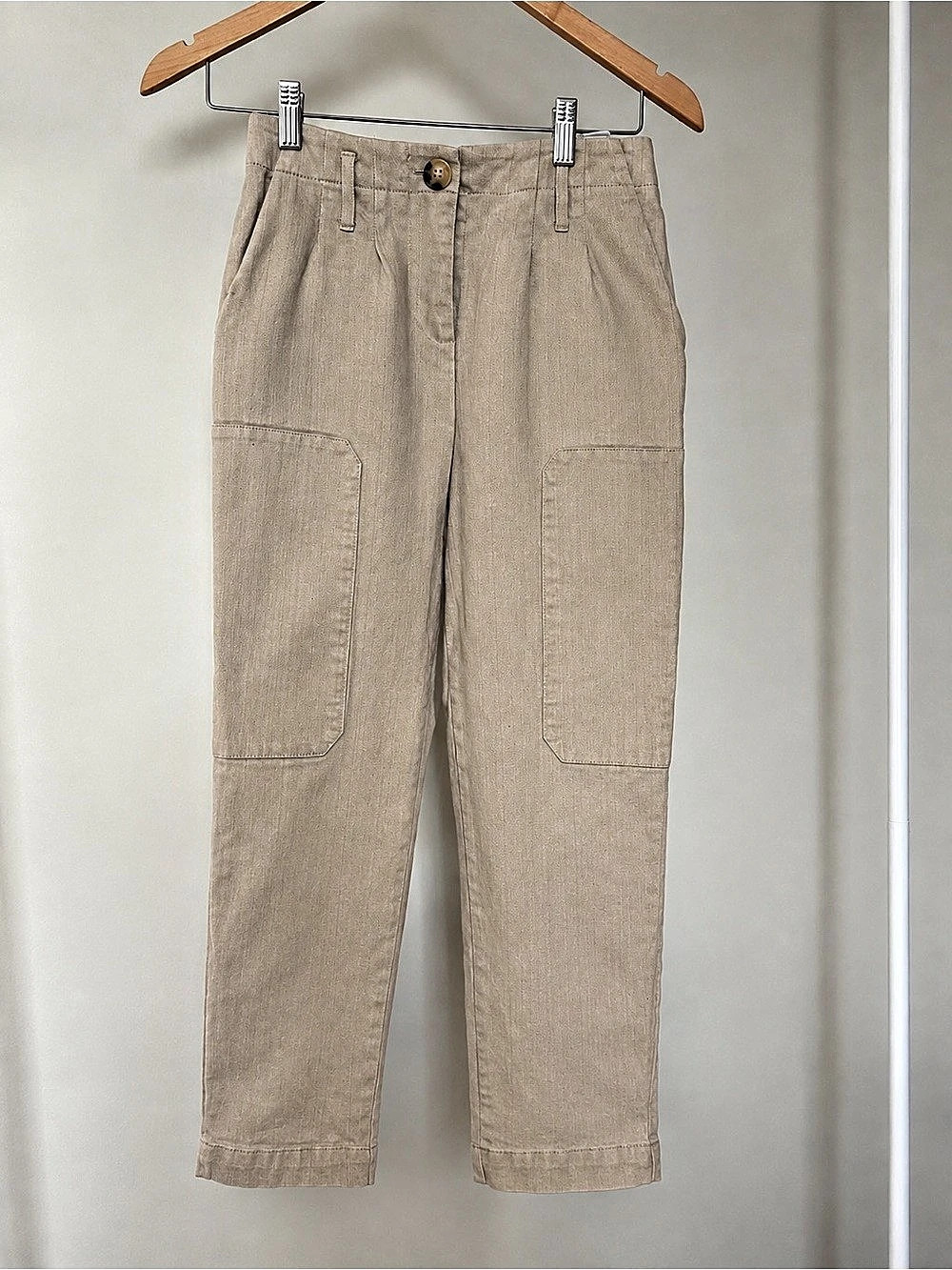 LIVOM Straight Leg Pants in Beige Size 4 women